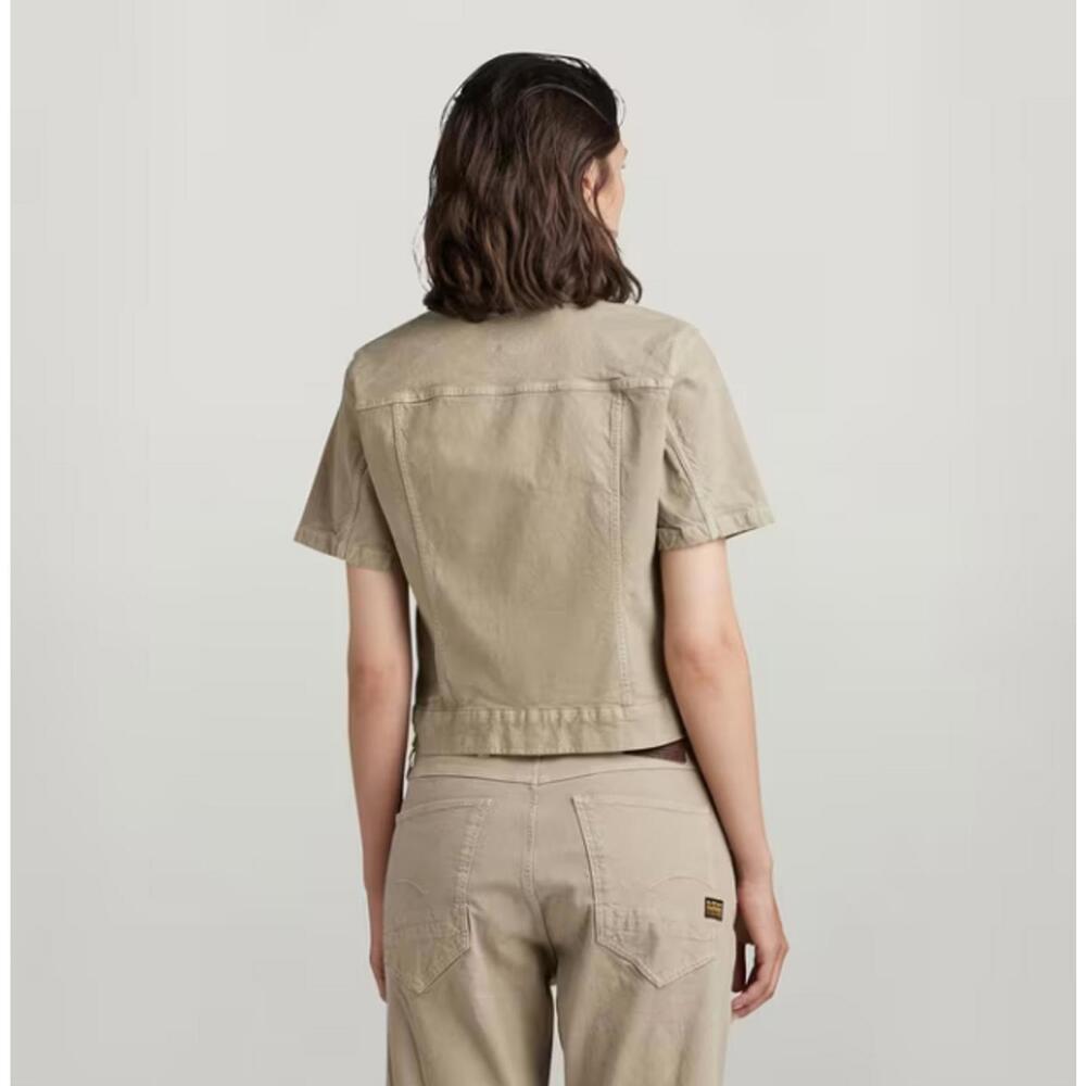 NWT G-Star RAW Arc Jacket Women’s Short Sleeve Stretch Canvas Beige - Size XS - Picture 3 of 10